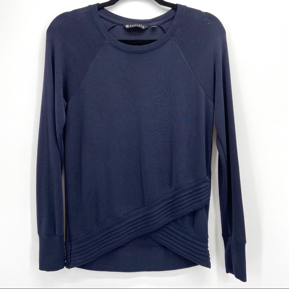 Athleta Tops - Athleta Serenity Criss Cross Modal Knit Sweatshirt